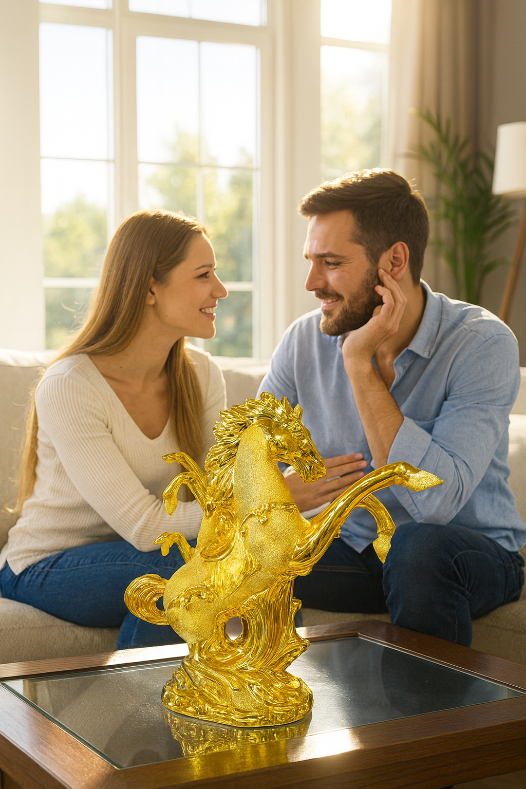 Twin Horses Sculpture ©