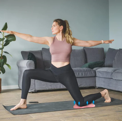 Non-slip body pad, comfortable, durable, portable, enhances stability, workout support.